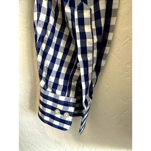 Tommy Hilfiger Mens Regular Fit Button Up Long Sleeve Plaid Shirt Size 16 Blue - Picture 12 of 16